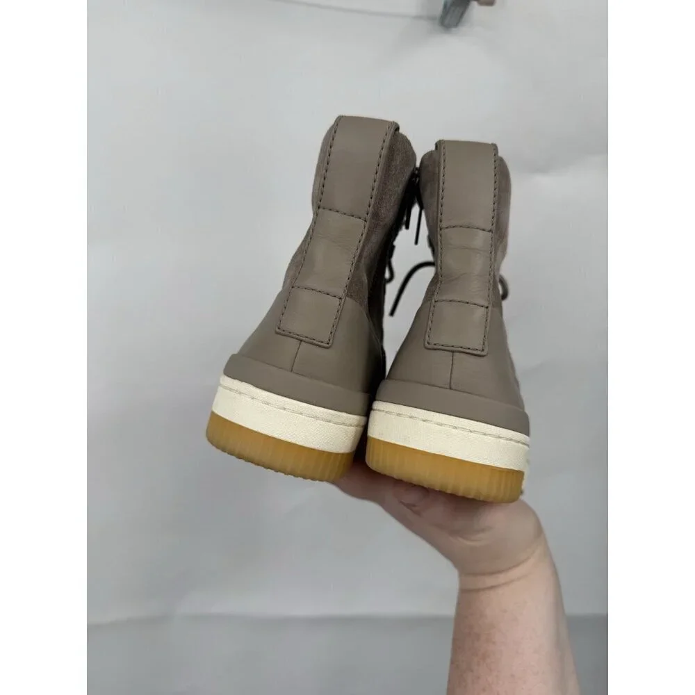 Vince Rowan‎ Toe Padded Lace Up Platform Shoe Women 6.5 Tan High Top Sneaker